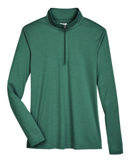Women's Zone Sonic Heather Performance Quarter-Zip Pullover - Sport Forest Heather Front