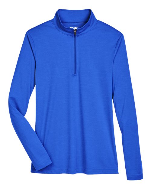 Women's Zone Sonic Heather Performance Quarter-Zip Pullover - Sport Royal Heather Front