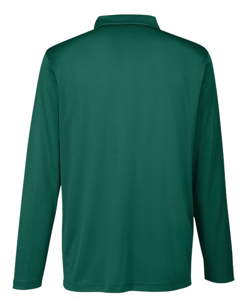 Men's Zone Performance Long Sleeve Polo - Sport Forest Back