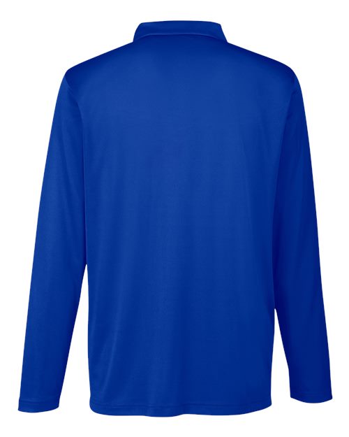 Men's Zone Performance Long Sleeve Polo - Sport Royal Back