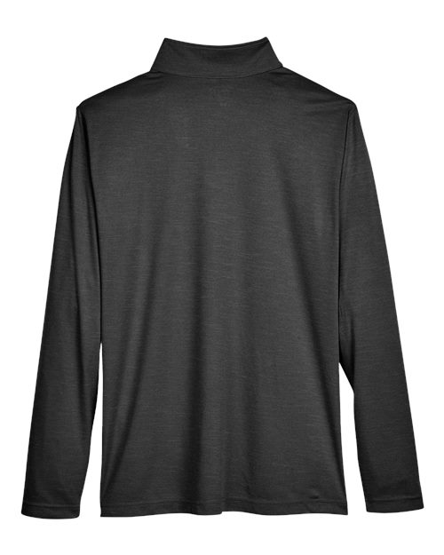 Men's Zone Sonic Heather Performance Quarter-Zip Pullover - Black Heather Back