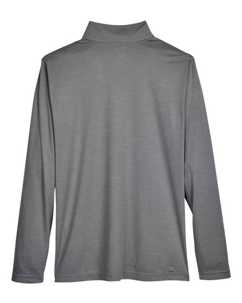 Men's Zone Sonic Heather Performance Quarter-Zip Pullover - Dark Grey Heather Back