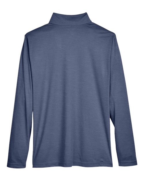 Men's Zone Sonic Heather Performance Quarter-Zip Pullover - Sport Dark Navy Heather Back