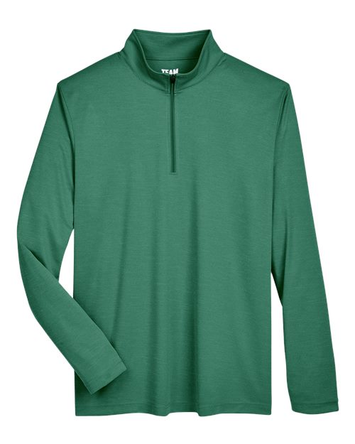 Men's Zone Sonic Heather Performance Quarter-Zip Pullover - Sport Forest Heather Front