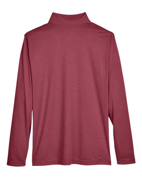 Men's Zone Sonic Heather Performance Quarter-Zip Pullover - Sport Maroon Heather Back