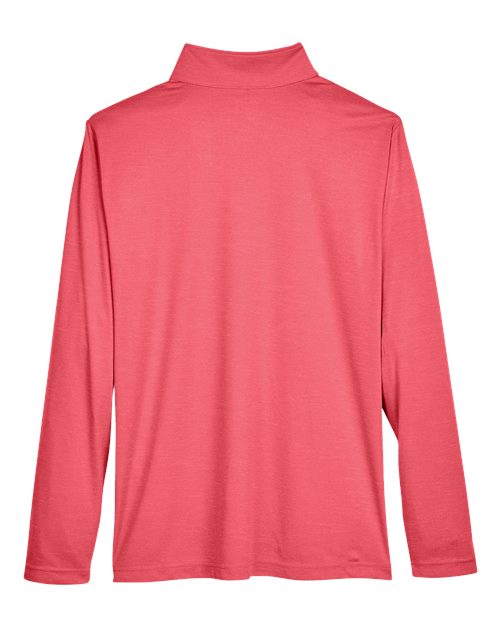 Men's Zone Sonic Heather Performance Quarter-Zip Pullover - Sport Red Heather Back
