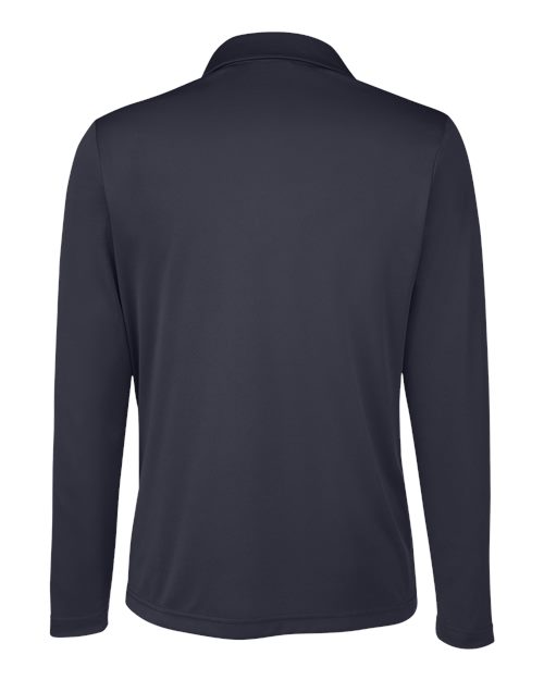 Women's Zone Performance Long Sleeve Polo - Black Back