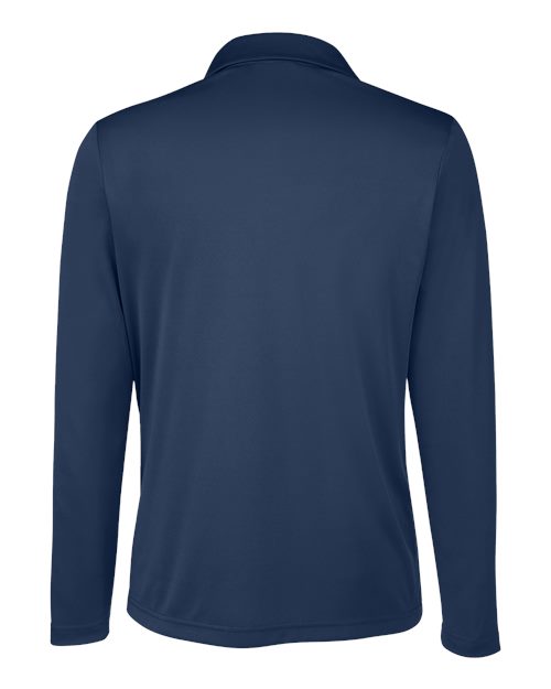 Women's Zone Performance Long Sleeve Polo - Sport Dark Navy Back