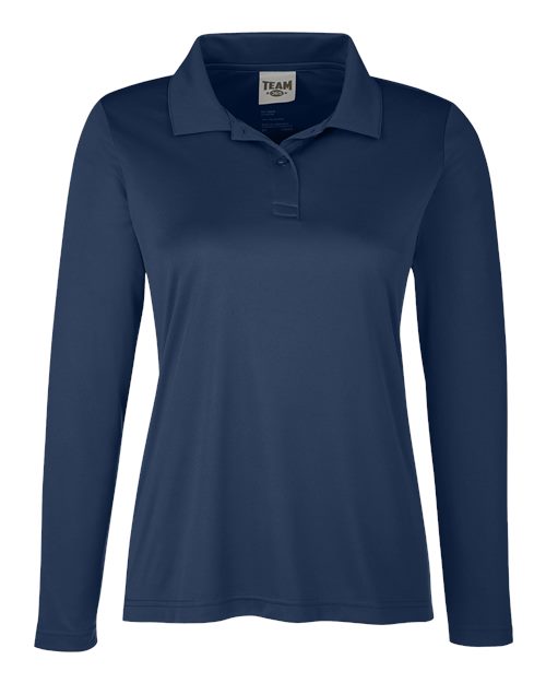 Women's Zone Performance Long Sleeve Polo - Sport Dark Navy Front