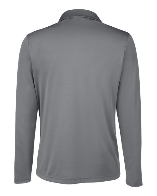 Women's Zone Performance Long Sleeve Polo - Sport Graphite Back
