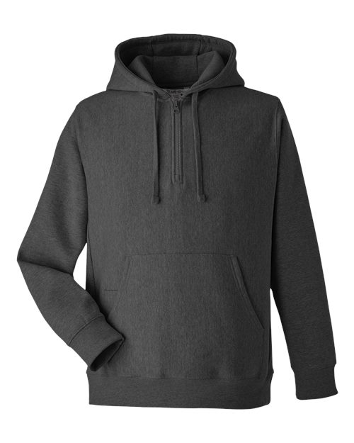Unisex Zone HydroSport™ Heavyweight Quarter-Zip Hooded Sweatshirt - Dark Grey Heather Front