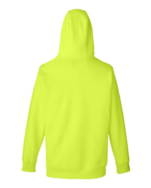Unisex Zone HydroSport™ Heavyweight Quarter-Zip Hooded Sweatshirt - Safety Yellow Back