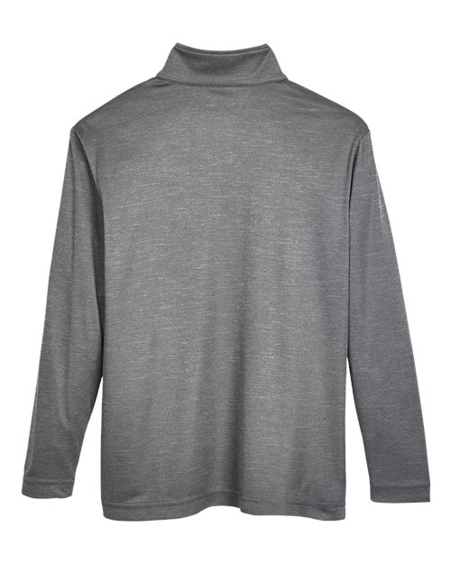 Youth Zone Sonic Heather Performance Quarter-Zip Pullover - Dark Grey Heather Back