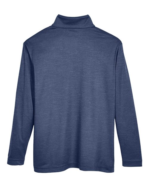 Youth Zone Sonic Heather Performance Quarter-Zip Pullover - Sport Dark Navy Heather Back