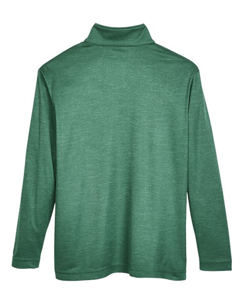 Youth Zone Sonic Heather Performance Quarter-Zip Pullover - Sport Forest Heather Back