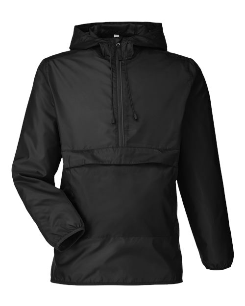 Unisex Zone Protect Packable Anorak Jacket - Black Front