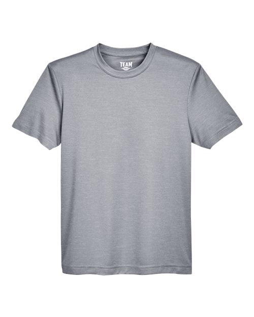 Team 365 Youth Sonic Heather Performance T-Shirt - Athletic Heather Front