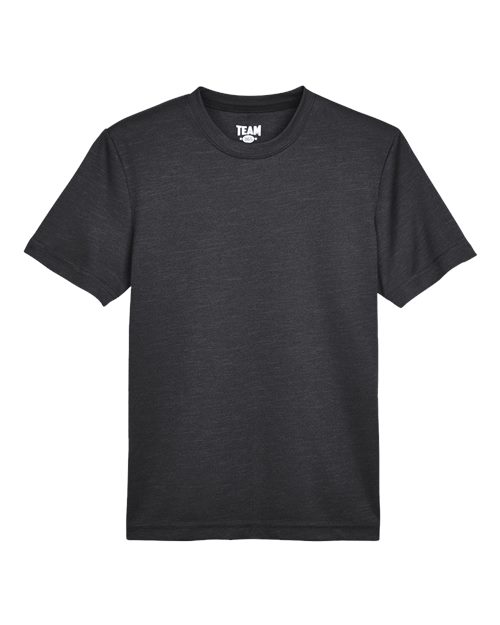 Youth Sonic Heather Performance T-Shirt - Black Heather Front