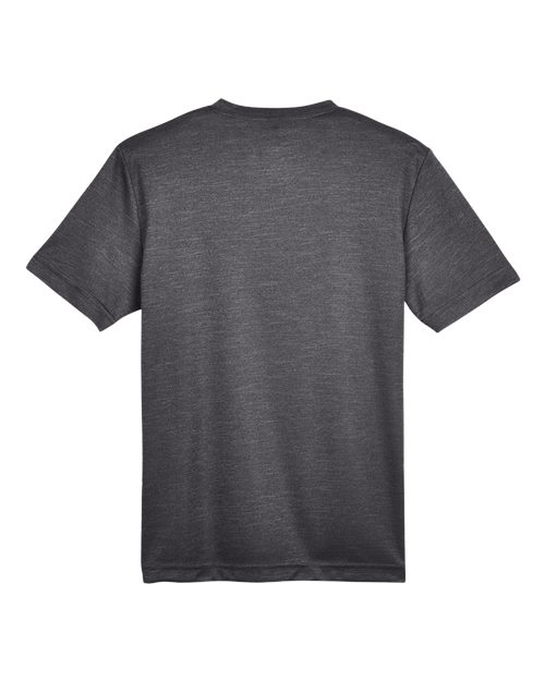 Youth Sonic Heather Performance T-Shirt - Dark Grey Heather Back
