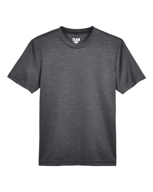 Youth Sonic Heather Performance T-Shirt - Dark Grey Heather Front