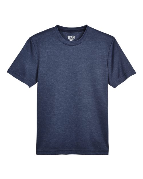 Youth Sonic Heather Performance T-Shirt - Sport Dark Navy Heather Front