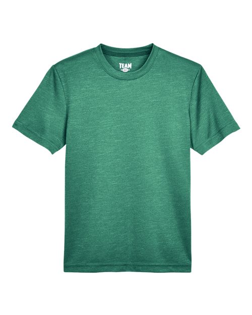 Youth Sonic Heather Performance T-Shirt - Sport Forest Heather Front