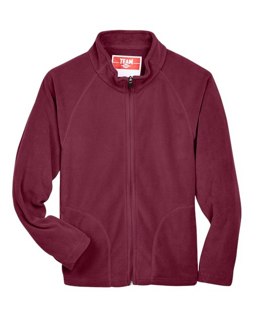 Youth Campus Microfleece Jacket - Sport Maroon Front