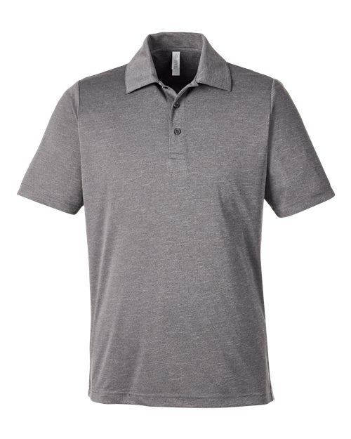 Men's Zone Sonic Heather Performance Polo - Dark Grey Heather Front