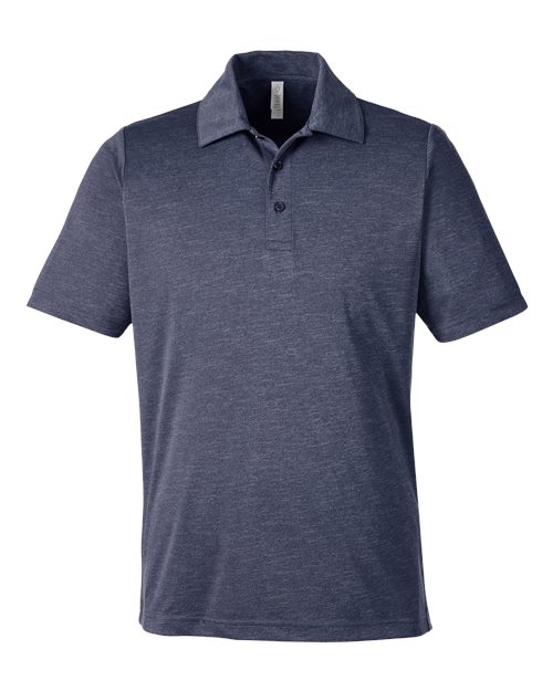 Men's Zone Sonic Heather Performance Polo - Sport Dark Navy Heather Front
