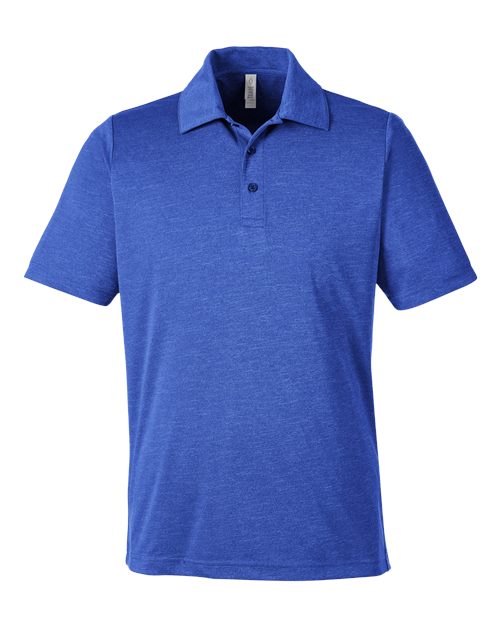 Men's Zone Sonic Heather Performance Polo - Sport Royal Heather Front