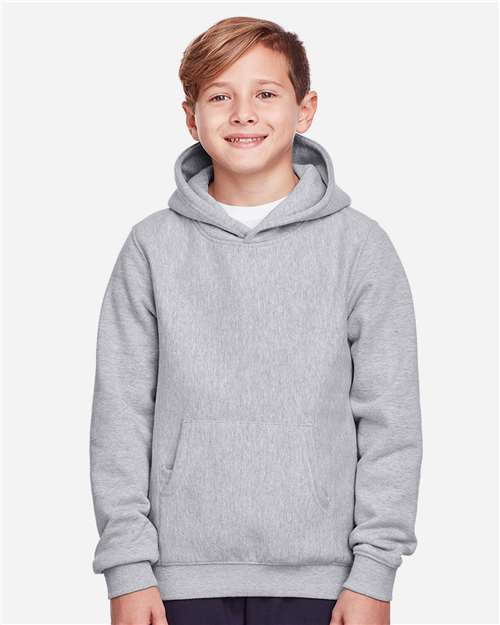 Team 365 Youth Zone HydroSport™ Heavyweight Hooded Sweatshirt - Model Front