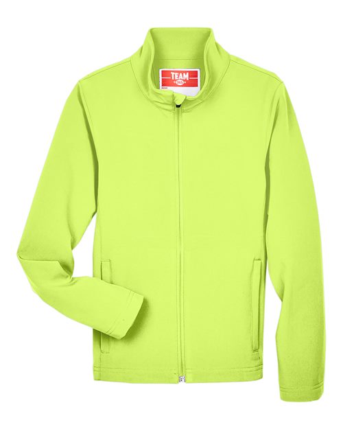 Youth Leader Soft Shell Jacket - Safety Yellow Front
