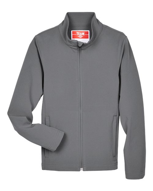 Youth Leader Soft Shell Jacket - Sport Graphite Front