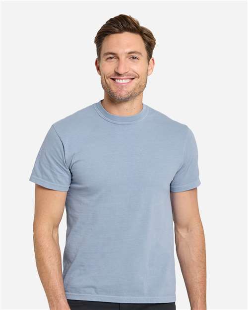Unisex Colors Garment-Dyed T-Shirt - Glacier Blue Front