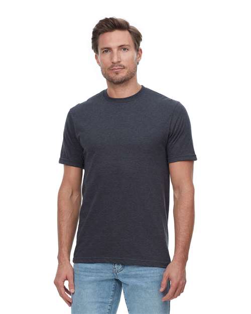 Unisex Epic CVC T-Shirt - Heather Black Front