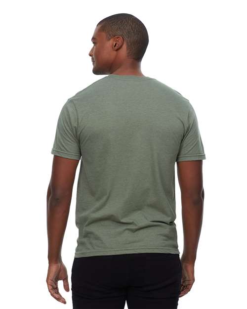 Unisex Epic CVC T-Shirt - Heather Military Green Back