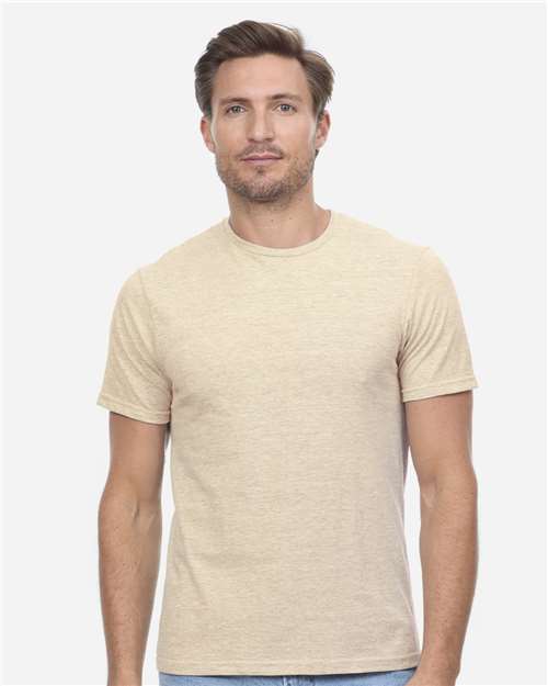 Unisex Epic CVC T-Shirt - Heather Sand Front