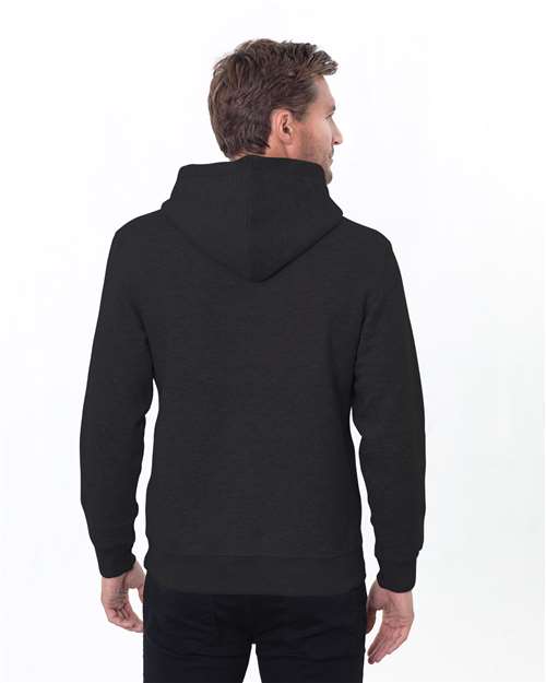 Unisex Epic Fleece Pullover Hooded Sweatshirt - Heather Black Back