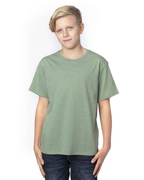 Youth Ultimate CVC T-Shirt - Army Heather Front