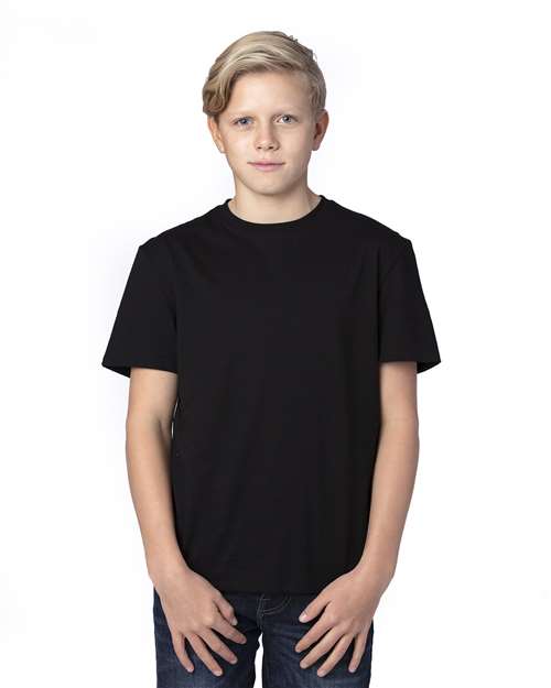 Youth Ultimate CVC T-Shirt - Black Front