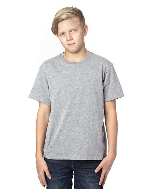 Youth Ultimate CVC T-Shirt - Heather Grey Front