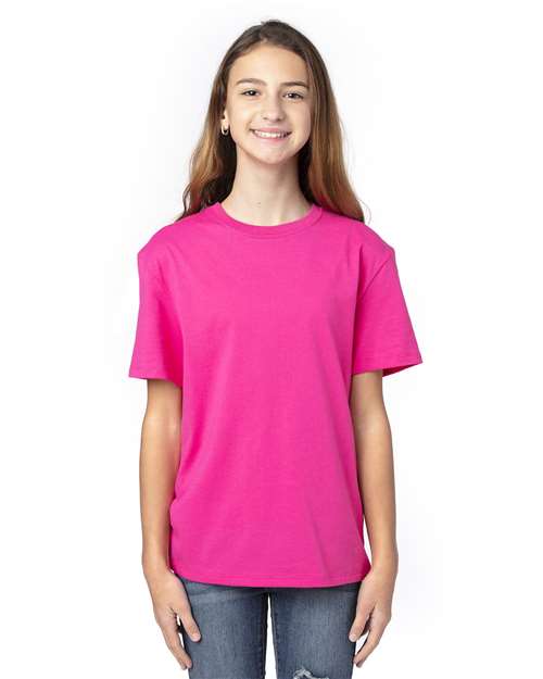 Youth Ultimate CVC T-Shirt - Hot Pink Front