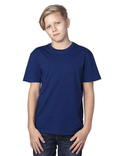 Youth Ultimate CVC T-Shirt - Navy Front