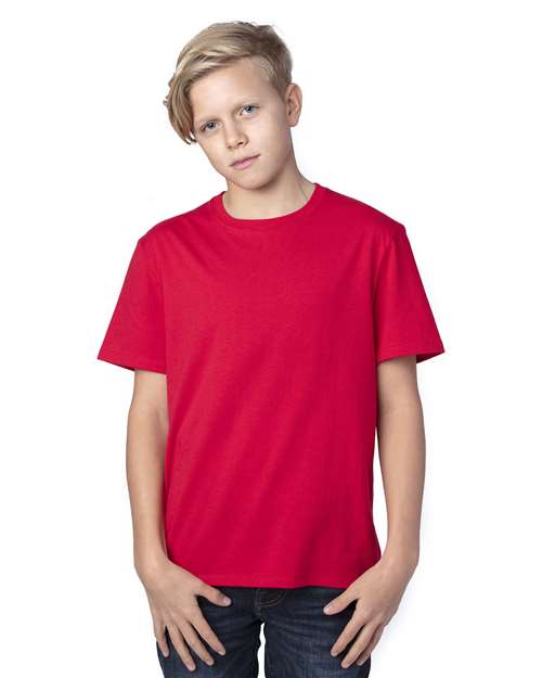 Youth Ultimate CVC T-Shirt - Red Front