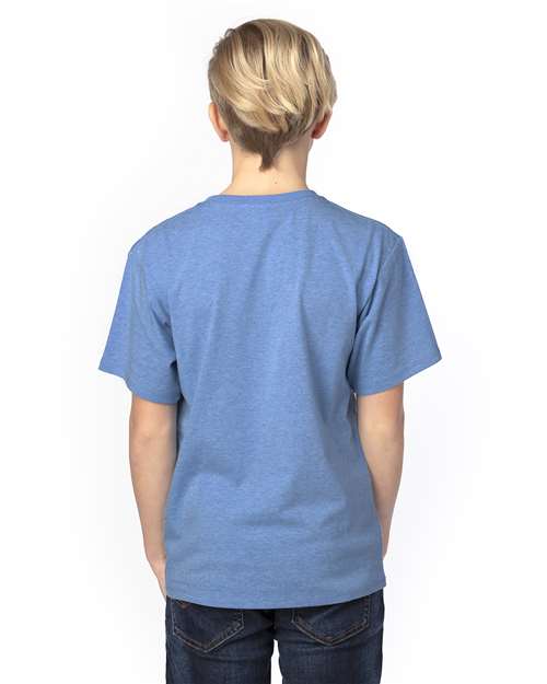 Youth Ultimate CVC T-Shirt - Royal Heather Back