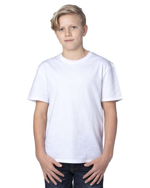 Youth Ultimate CVC T-Shirt - White Front