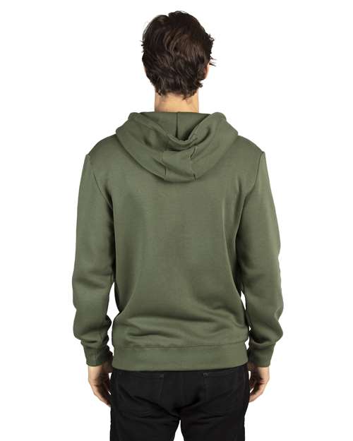 Unisex Fleece Full-Zip Hooded Sweatshirt - Army Back
