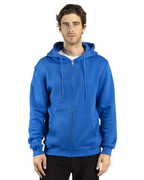 Unisex Fleece Full-Zip Hooded Sweatshirt - Royal Front