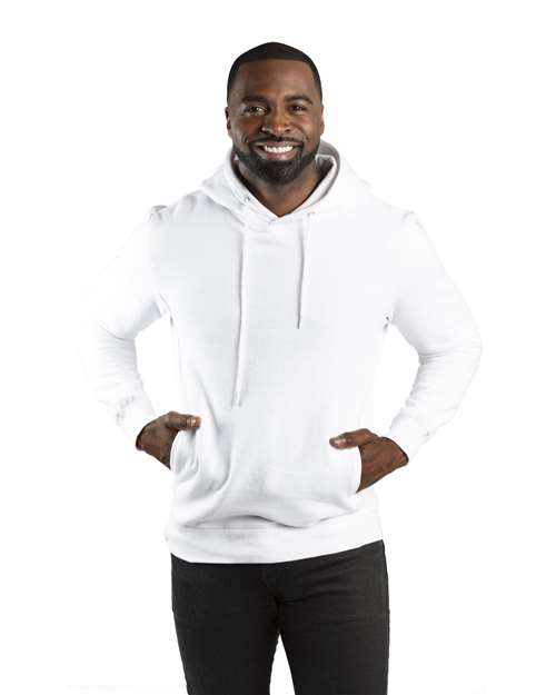 Unisex Ultimate Fleece Pullover Hooded Sweatshirt - White Front
