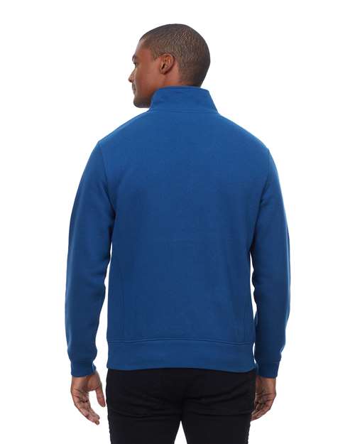 Unisex Ultimate Fleece Quarter-Zip Sweatshirt - Navy Back